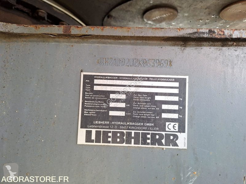 Graafmachine Liebherr A918 Compact