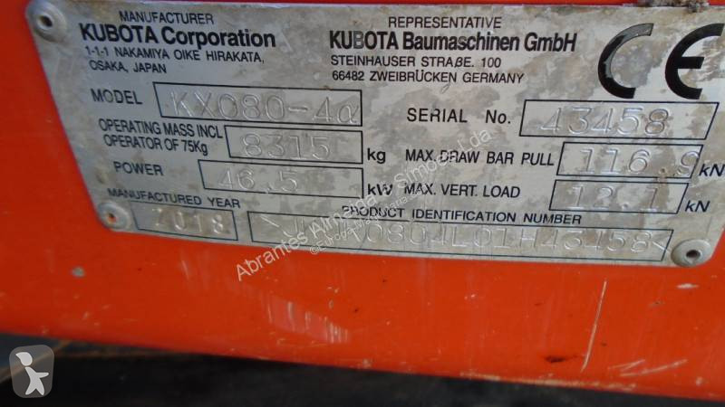 Rýpadlo Kubota KX080-4