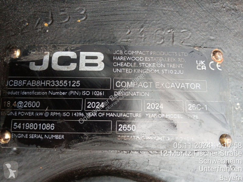جرافة JCB  N-26C-1
