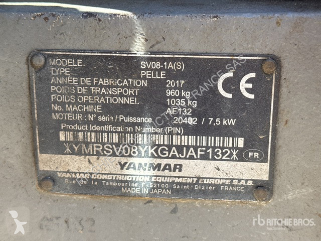 Graafmachine Yanmar SV08-1AS