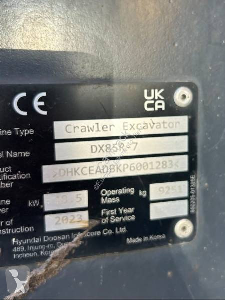 Kotrógép Develon DX85R-7 MONO