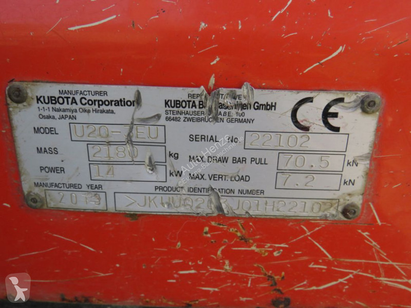 Excavadora Kubota Minibagger U 20 - 3...