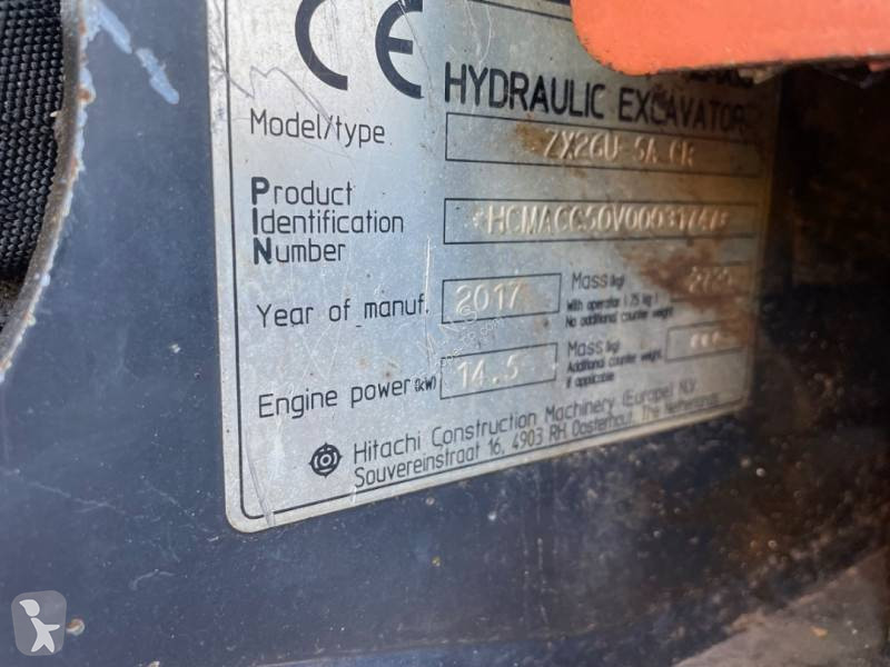 Excavator Hitachi ZX 26 U 5