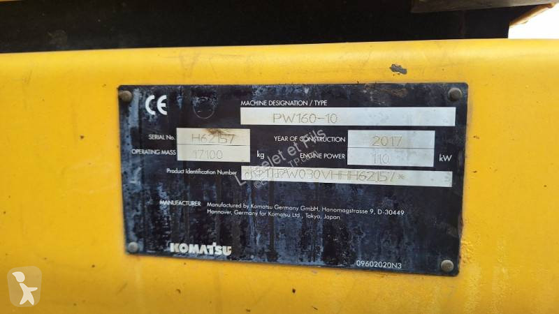Skovl Komatsu PW160-10