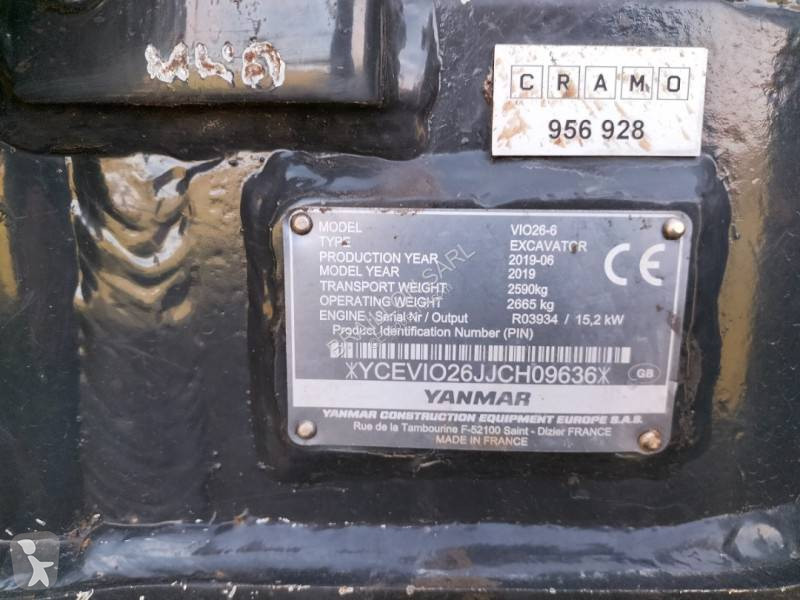 Escavatore Yanmar vio 26