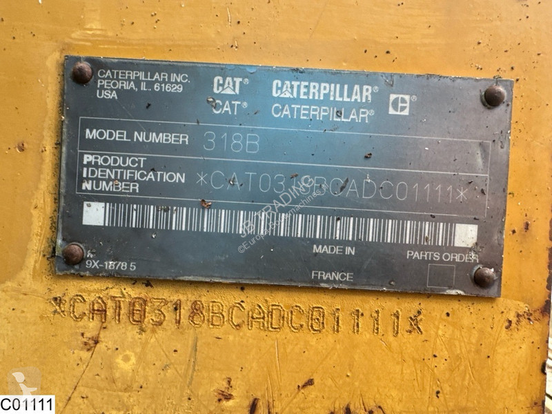 Rýpadlo Caterpillar 318 B 86 KW, Crawler excavator