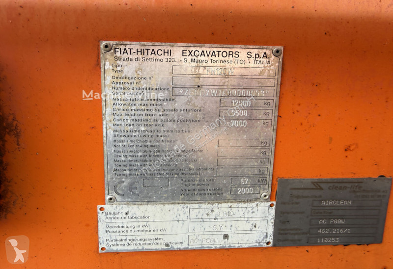 Skovl Fiat-Hitachi 896