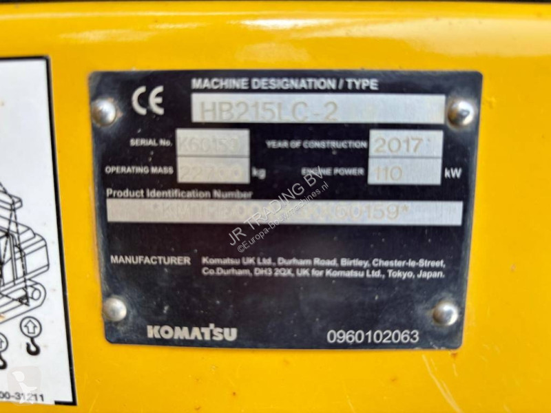Rýpadlo Komatsu HB 215 LC-2 Hybrid