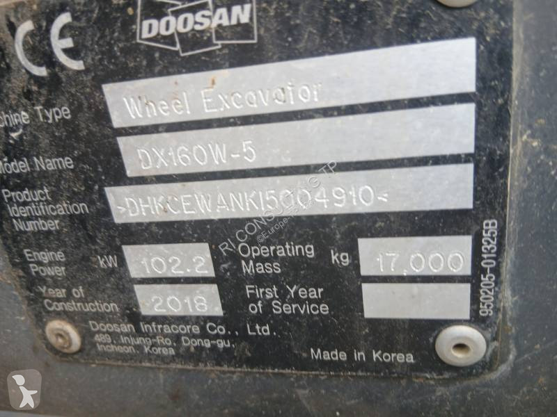 Pelle Doosan DX 160 W-5