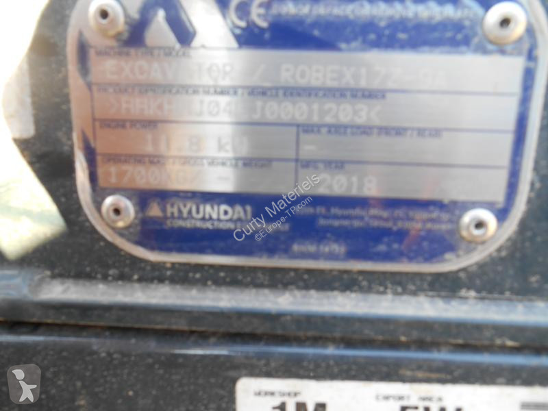 Escavadora Hyundai  R17Z-9A Electrique