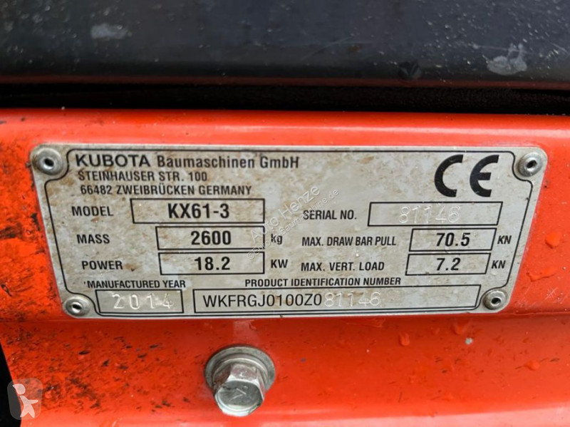 Excavator Kubota Minibagger KX 61 Minibagger...