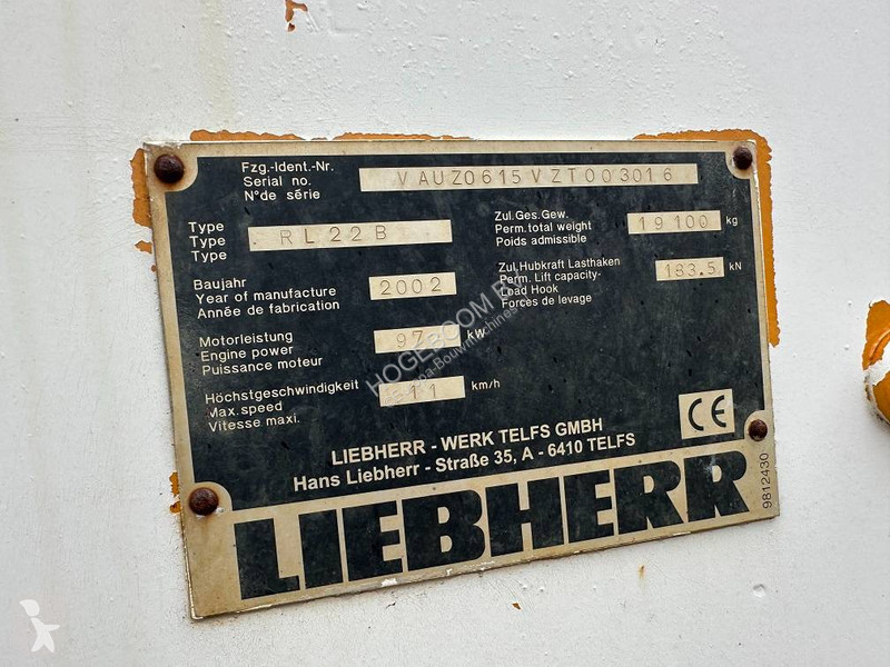 Excavadora Liebherr RL 22 B