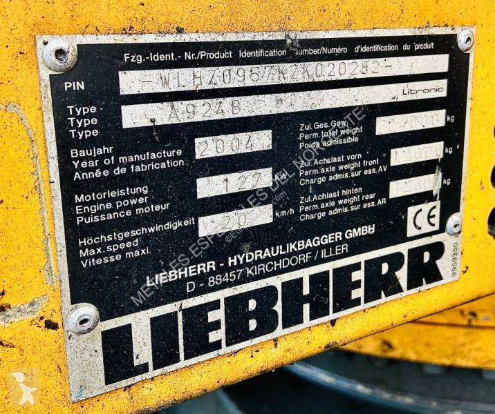Escavadora Liebherr a924