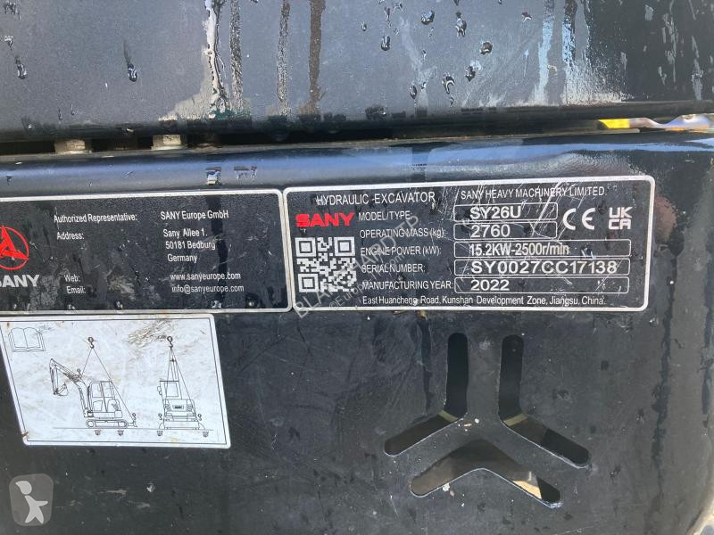 Escavadora Sany  SY26U