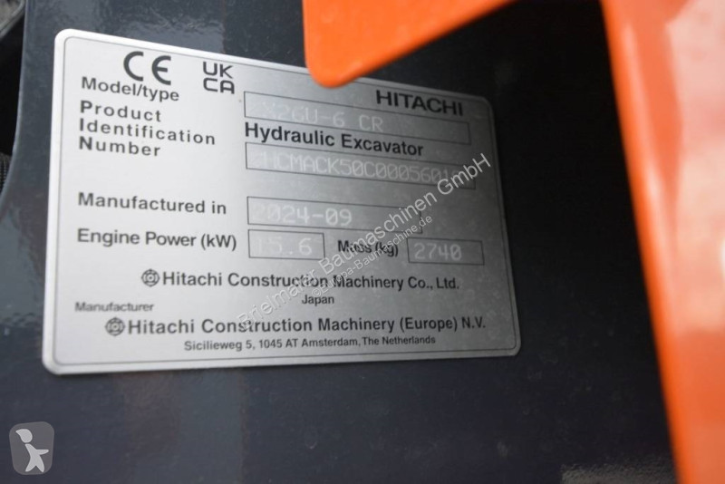 Escavatore Hitachi ZX 26 U-6