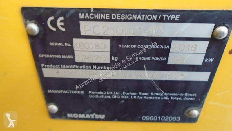 Escavadora Komatsu 210 LC 10