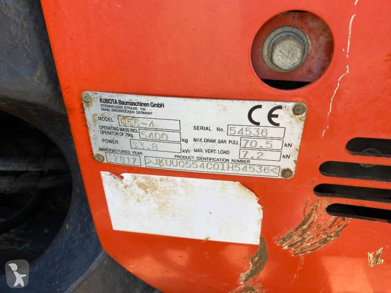 جرافة Kubota U55-4 1er Main/Certificat CE...