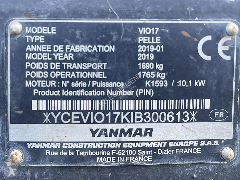 Escavatore Yanmar  Mini pelle VIO17  1.7T