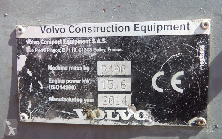 Skovl Volvo minipelle sur chenilles diesel