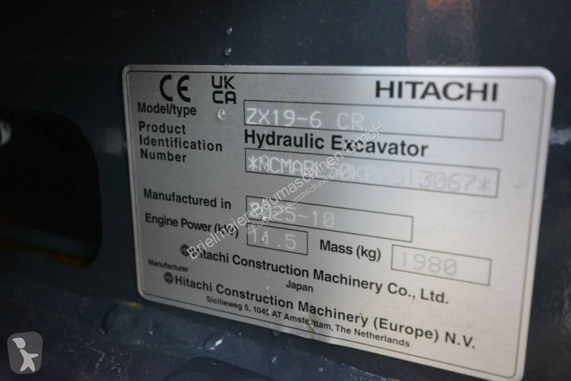 Rýpadlo Hitachi ZX 19-6