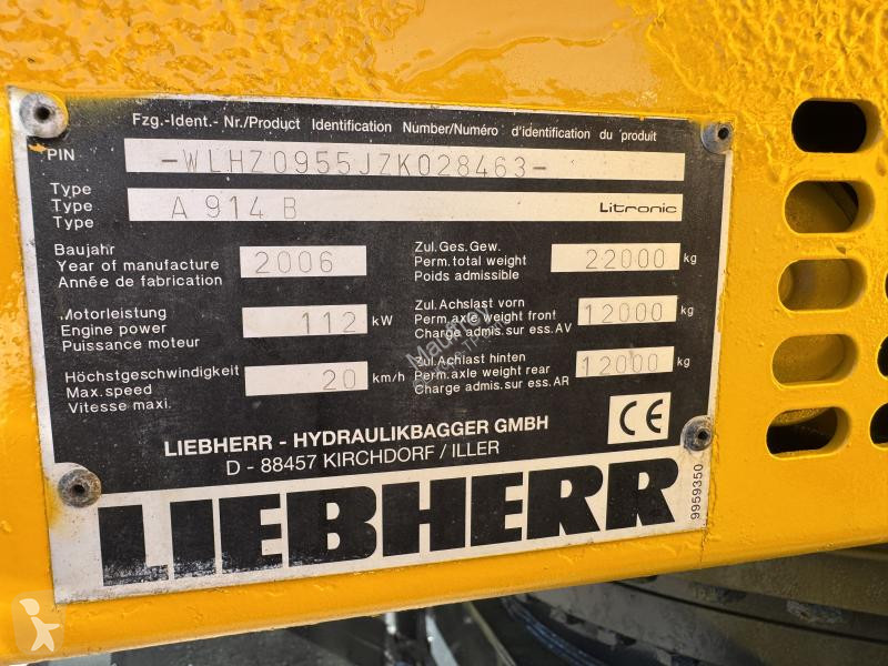 Skovl Liebherr A914B