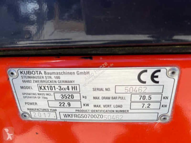 جرافة Kubota Minibagger KX 101-3a4 HI...