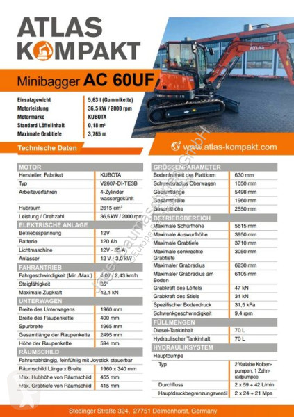 Escavadora Atlas Netto: 45.500 €, Bagger...