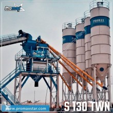 Promaxstar Stationary Concrete Batching Plant S130-TWN (130m3/h)) új betonozó üzem