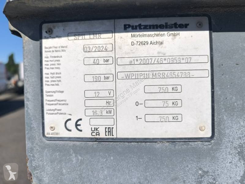 Betonárske zariadenie Putzmeister SP11 LMR