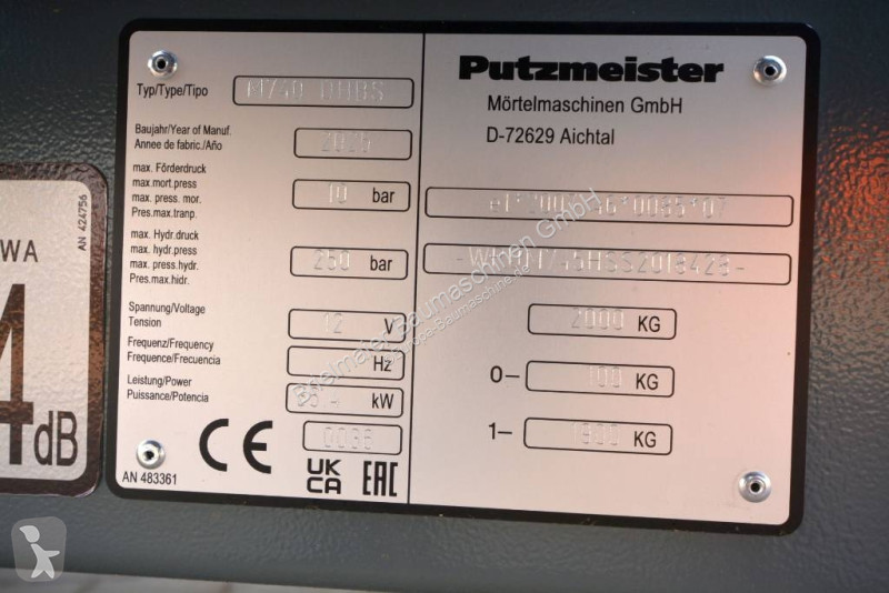 Betonárske zariadenie Putzmeister M 740 DHBS...