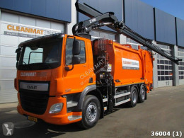 DAF CF FAN CF 330 Hiab 21 ton/meter laadkraan camion benne à ordures ménagères occasion