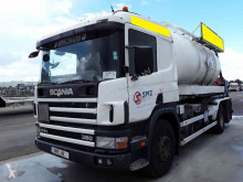 Maquinaria vial camión limpia fosas usado Scania 114 380 haak/hook/bras amplirol//sewing truck double system