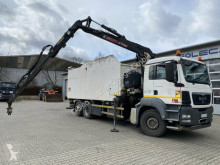 Camião basculante para recolha de lixo MAN TGS 26.360 6x2 Müllpresse + Kran Jonsered J1420