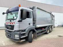 Maquinaria vial MAN TGS 26.320 6x2-4 BL 26.320 6x2-4 BL, Lenkachse, Hüffermann CL23, Zöller-Schüttung camión volquete para residuos domésticos usado