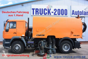 Maquinaria vial camión barredora MAN 18.280 Faun Viajet Besen Links/Rechts/Hecksauger
