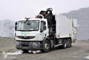 Maquinaria vial camión volquete para residuos domésticos Renault Premium 320DXI*Müllwagen + HIAB 166E-3HIDUO/FUNK