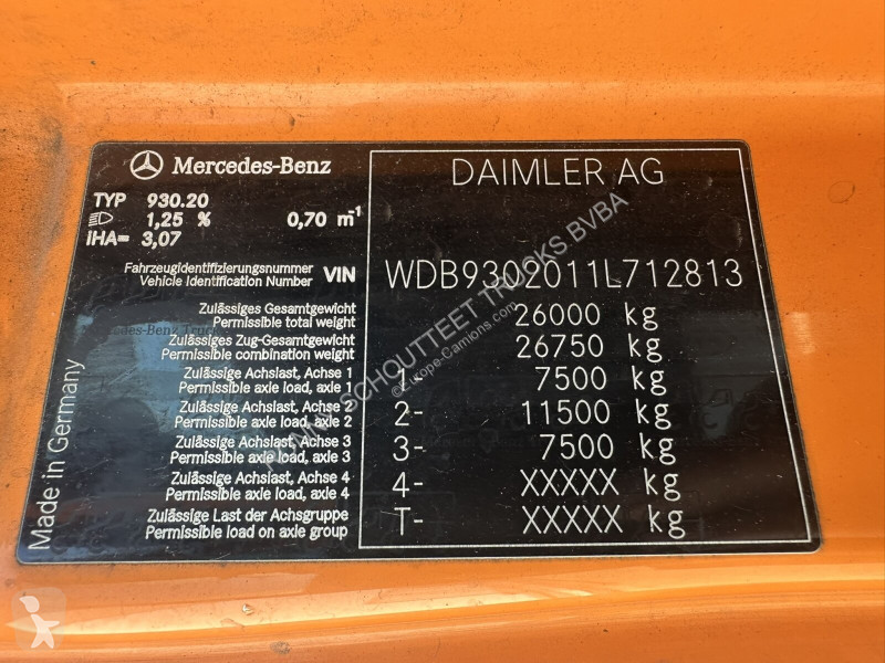 Silniční stroje Mercedes Actros 2532 L 6x2...