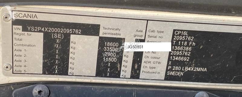 Scania P280 2 chamber garbage truck 12m3 EURO 6...
