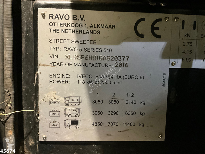آلة لصيانة الطرق Ravo 540 Euro 6