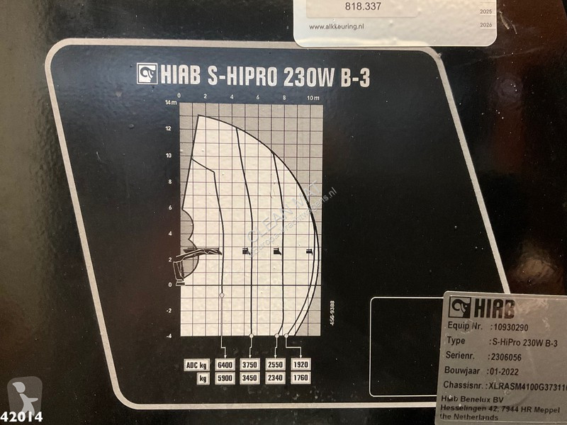 Silniční stroje DAF FAN  340 Hiab 23 ton/meter...