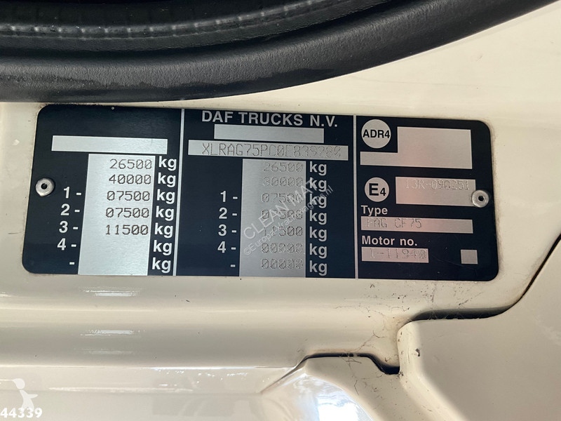 Vägmaskiner DAF FAG CF 250 20m³ Just 151.649 km!