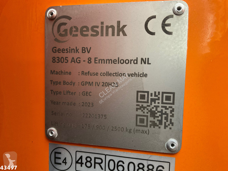 Vägmaskiner DAF G XD 340 Geesink 20m³