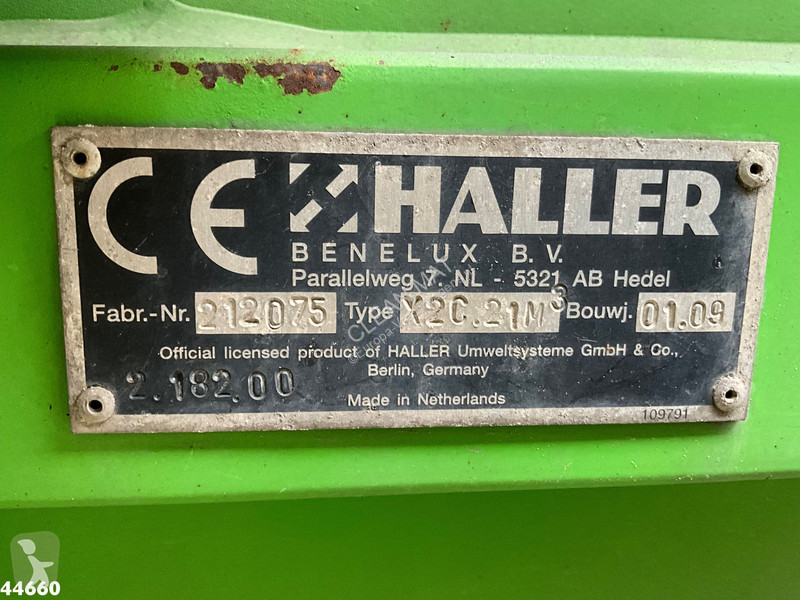 Vägmaskiner DAF FAG CF 310 Haller 21m³