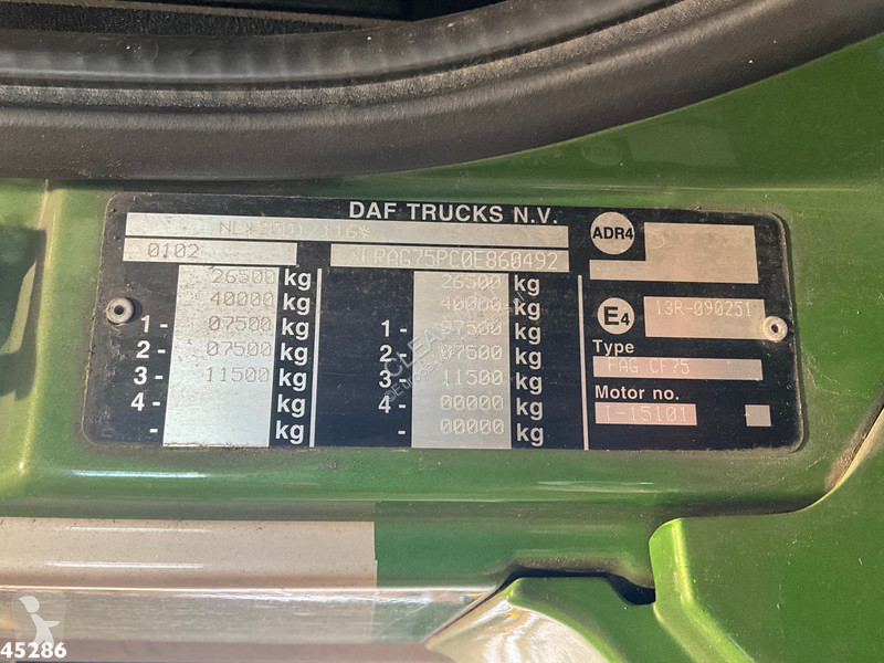 Vägmaskiner DAF FAG CF 250 21m³ Manual Gearbox