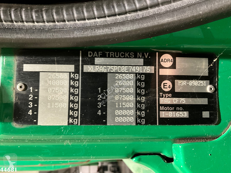 Vägmaskiner DAF FAG CF 250 Euro 5 Geesink 17m³