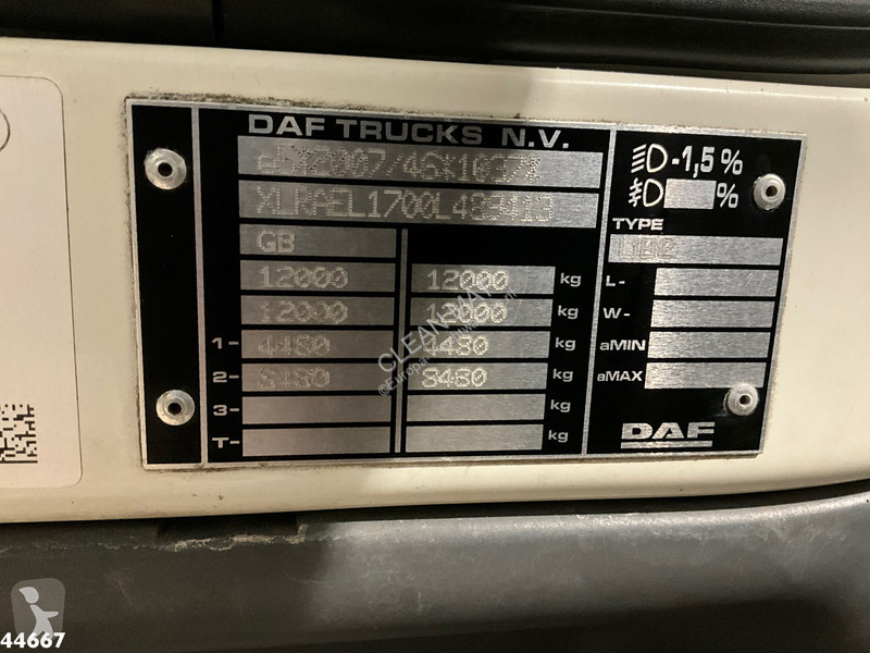 Vägmaskiner DAF FA  230 Euro 6 RHD Terberg 8m³...