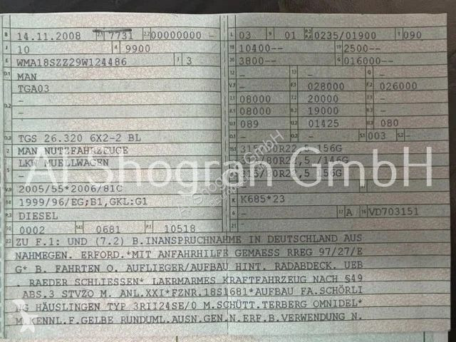 Vägmaskiner MAN TGS Müllwagen Schörling / Euro 4