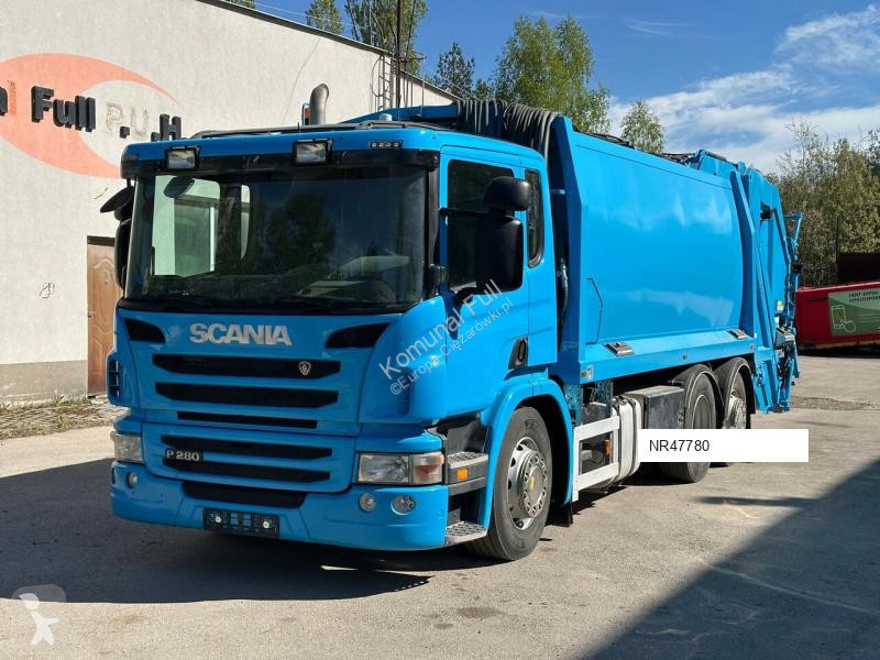 Engin de voirie Scania P280 2 chamber garbage...