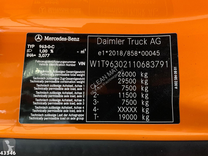 Silniční stroje Mercedes 2533 Terberg RosRoca 21m³