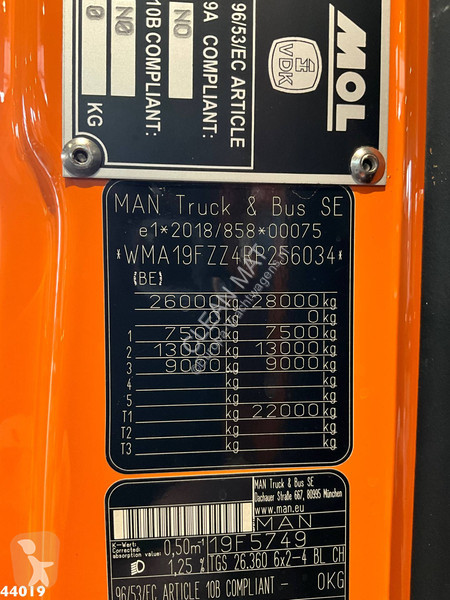 Vägmaskiner MAN TGS VDK 21m³, 2 compartimenten...